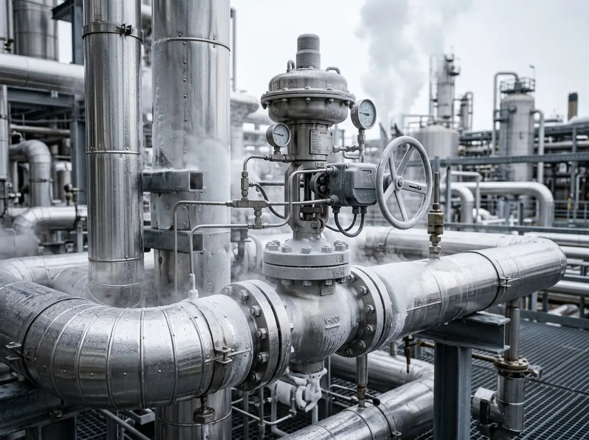 Cryogenic LNG piping cladding