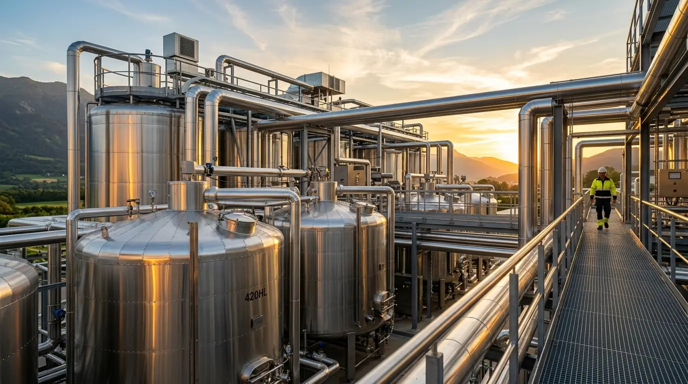 Industrial piping with premium metal cladding