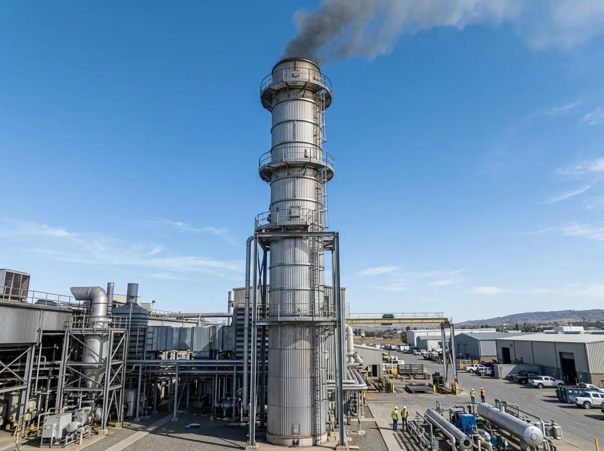 Industrial exhaust stack cladding