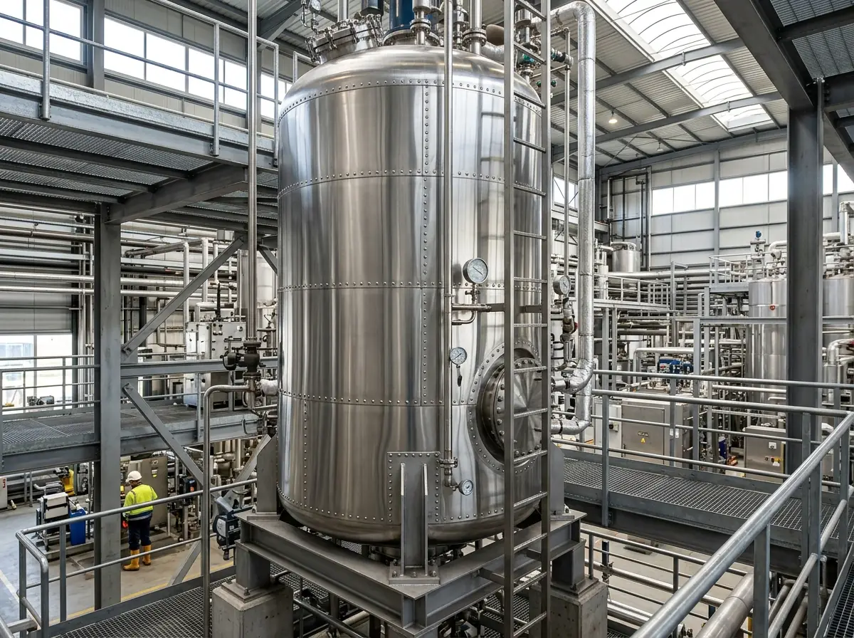 Vertical chemical reactor cladding